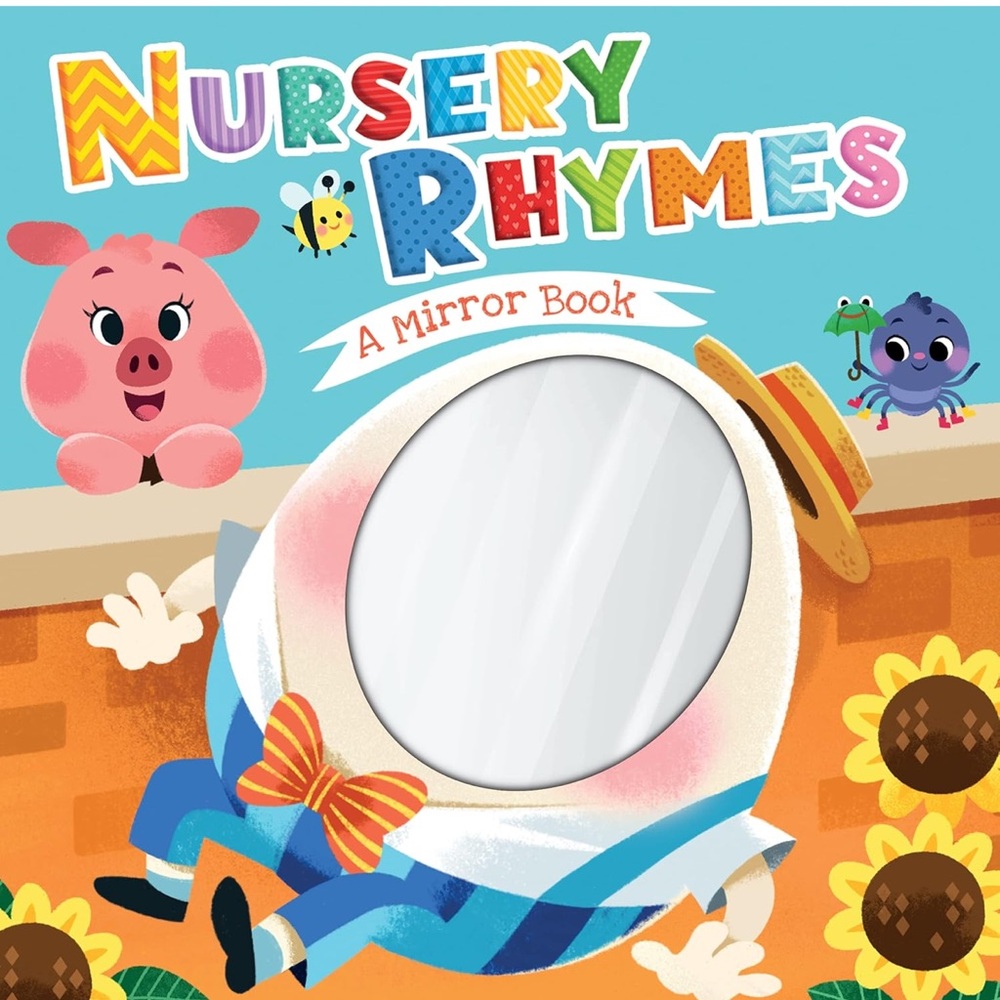NWT Little Hippo Books Nursery Rhymes Children's Board Book A Mirror Board Book